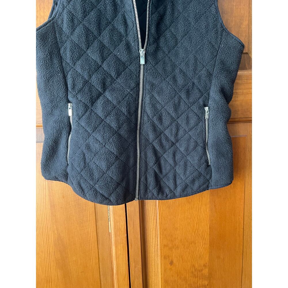 Abercrombie & Fitch Women’s Soft Shell Quilted Fleece Zip-Up Vest Black Size S - Picture 4 of 9